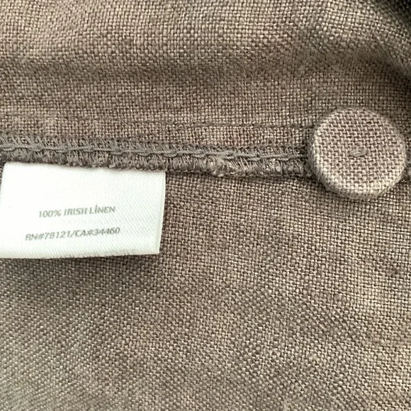 SALE! Eileen Fisher brown linen blazer size small - Picture 4 of 6